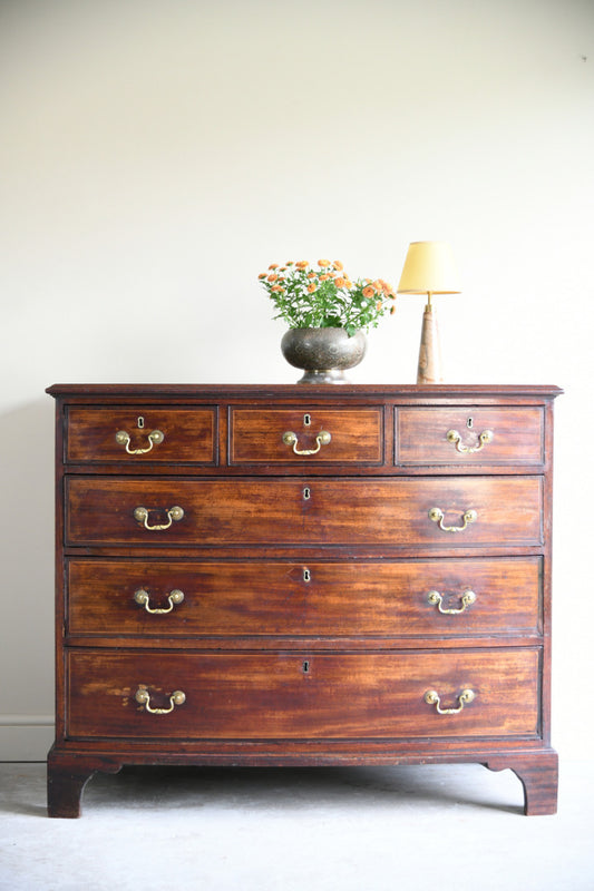 Georgian Mahogany Bow Front Chest of Drawers