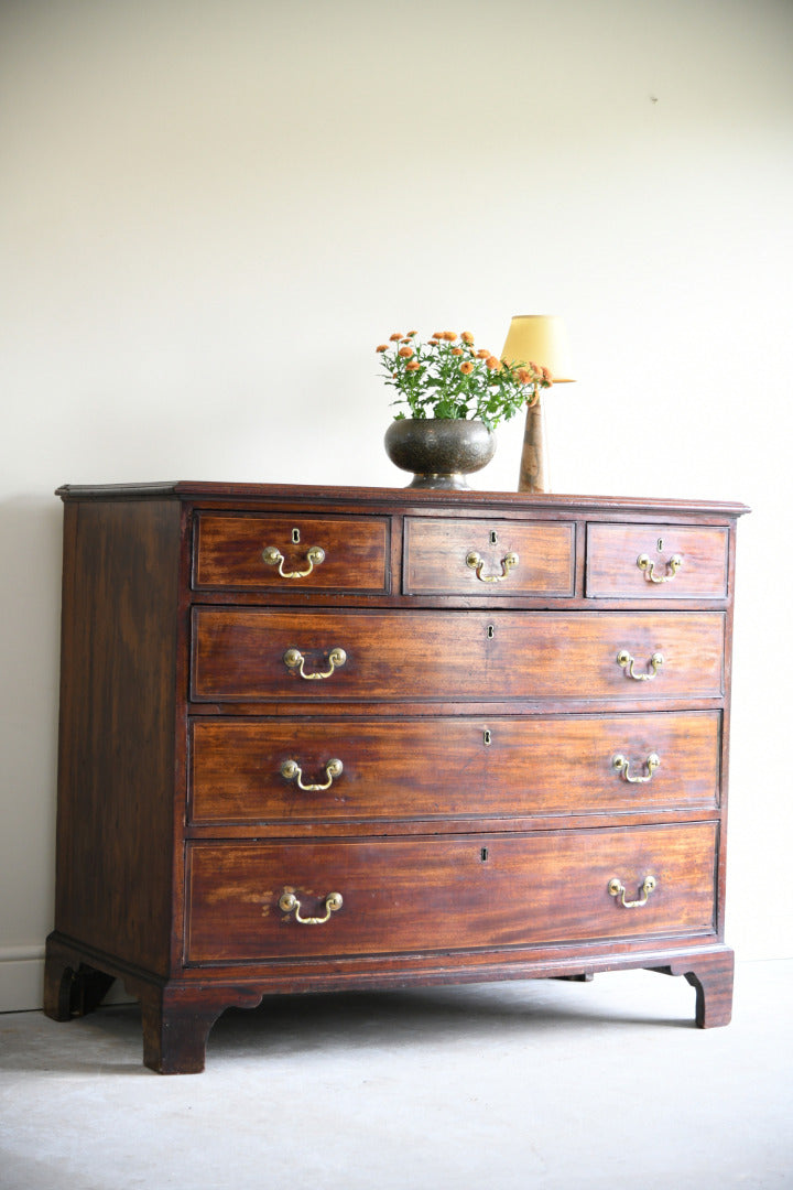 Georgian Mahogany Bow Front Chest of Drawers