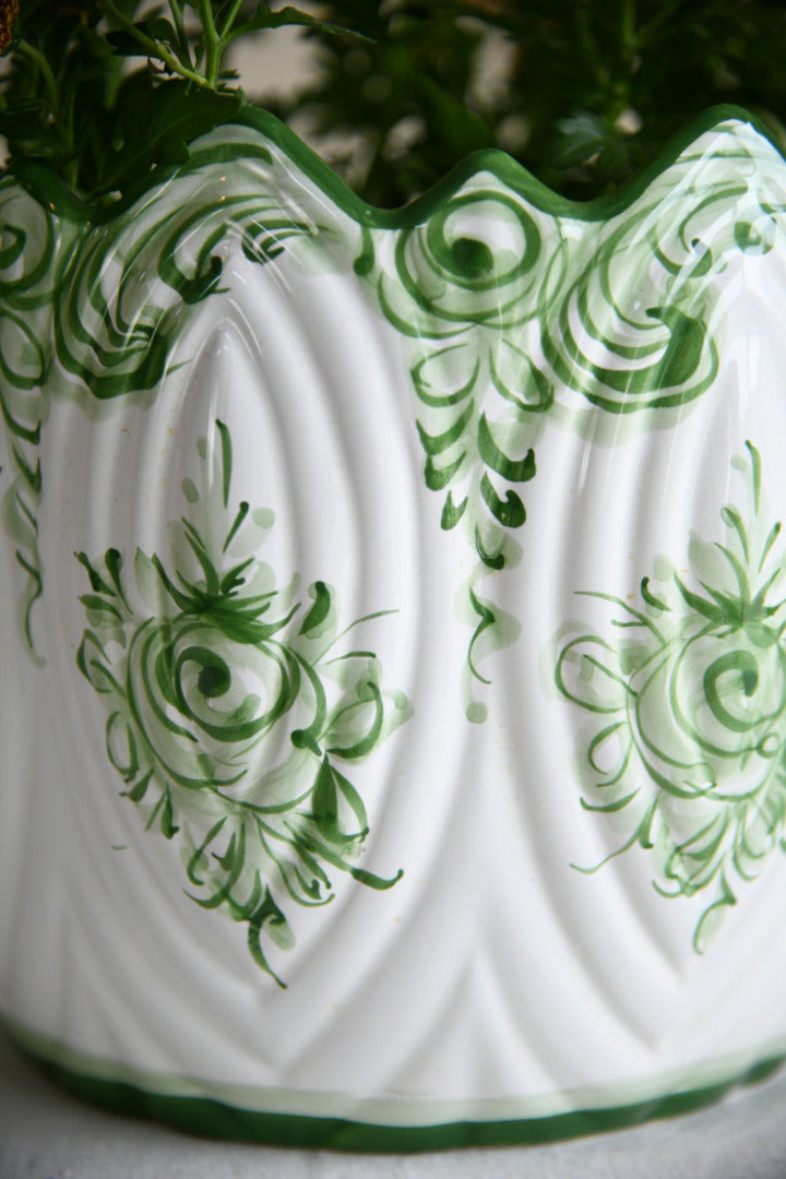 Large Portugese Ceramic Jardiniere