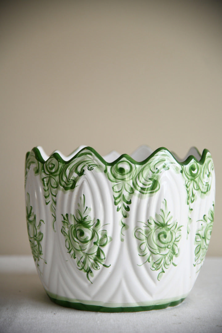 Large Portugese Ceramic Jardiniere