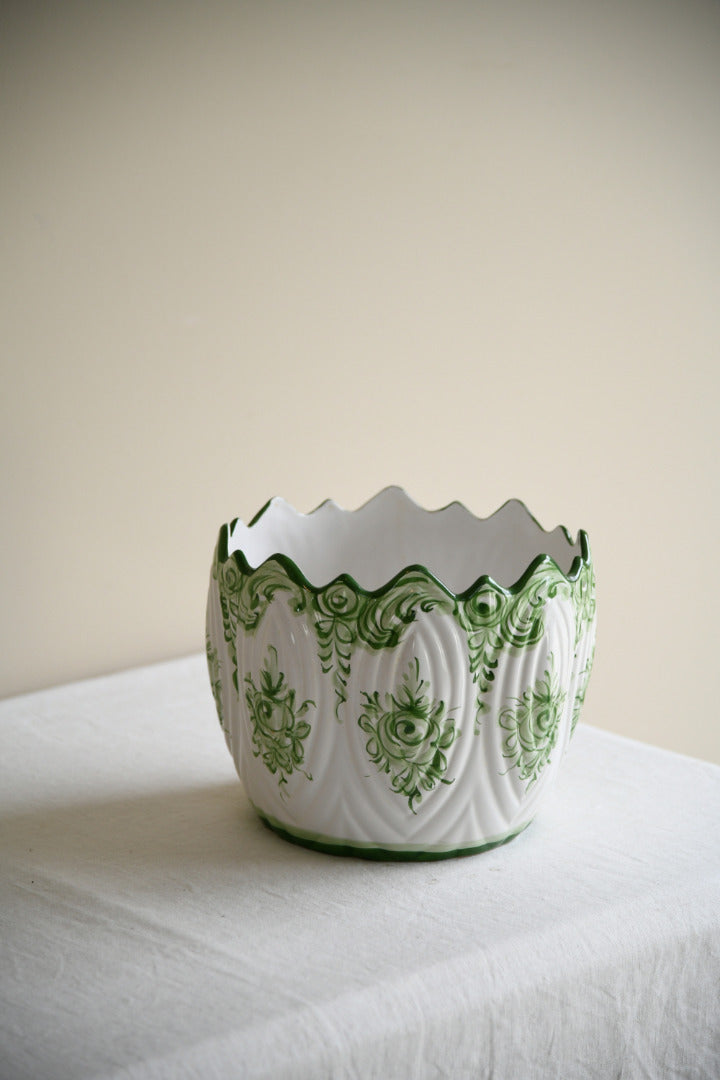 Large Portugese Ceramic Jardiniere