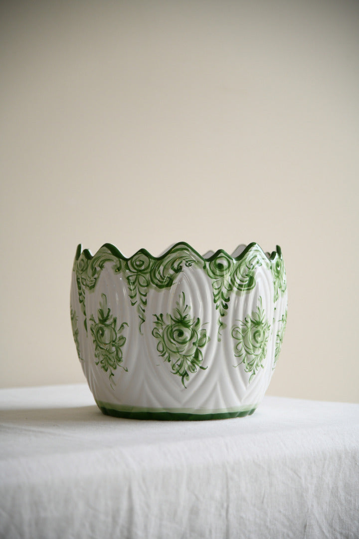 Large Portugese Ceramic Jardiniere