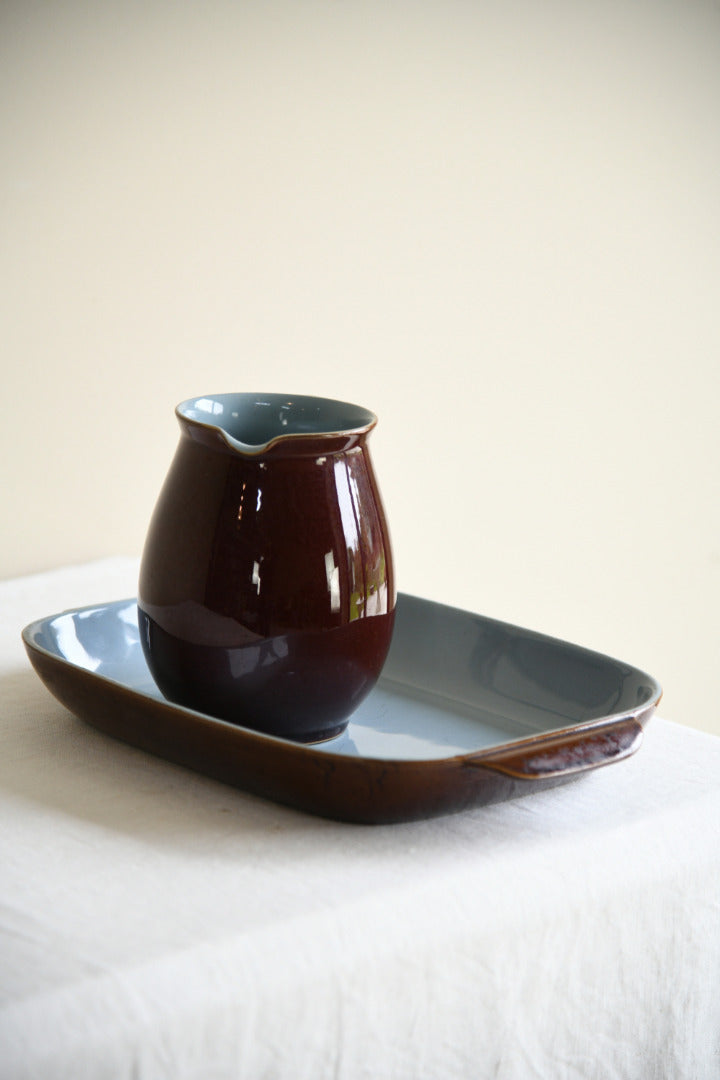 Denby Stoneware Jug and Rectangular Serving Dish