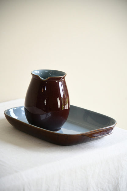 Denby Stoneware Jug and Rectangular Serving Dish
