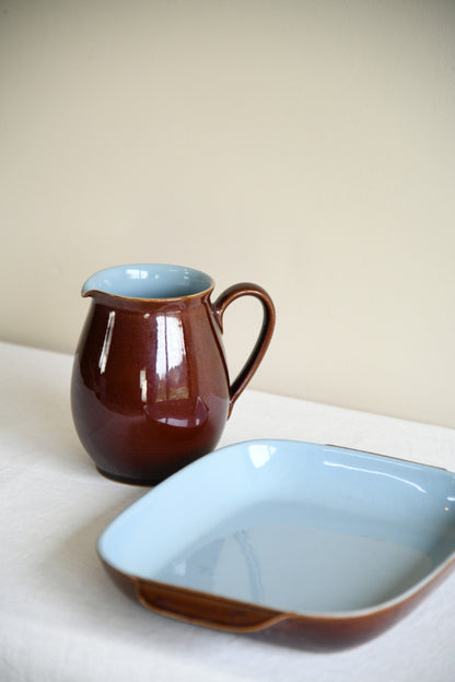 Denby Stoneware Jug and Rectangular Serving Dish
