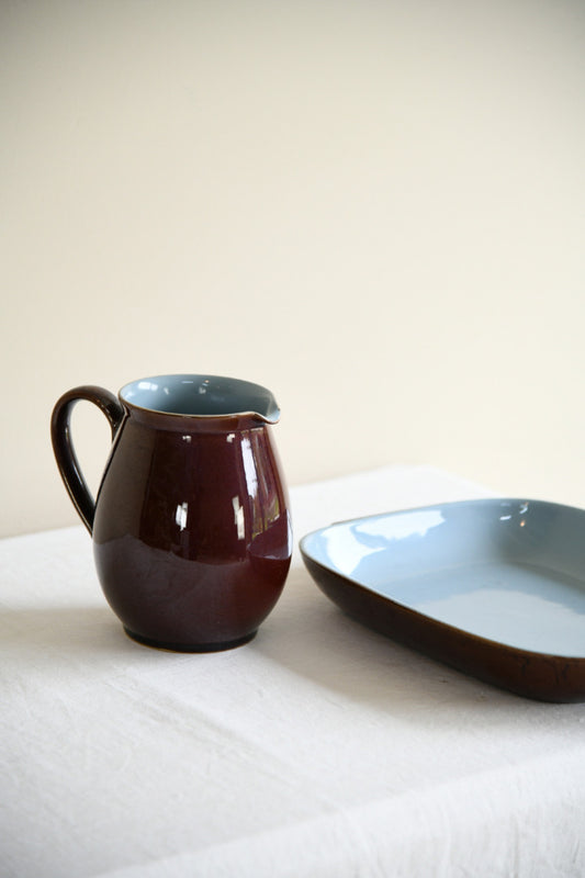 Denby Stoneware Jug and Rectangular Serving Dish