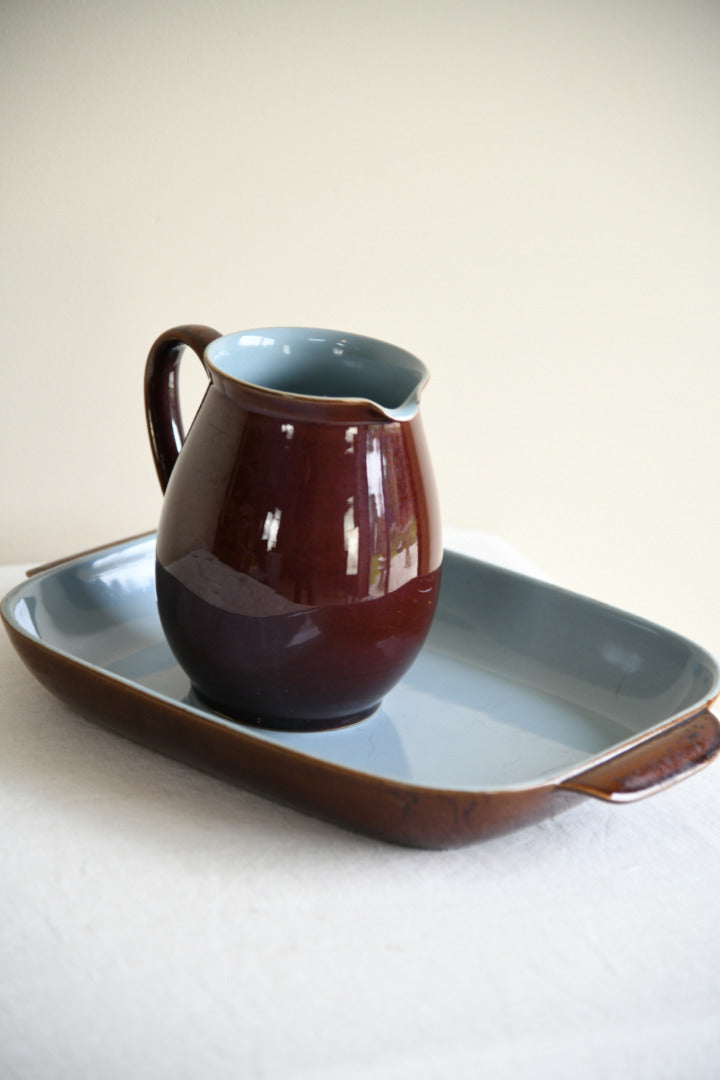 Denby Stoneware Jug and Rectangular Serving Dish