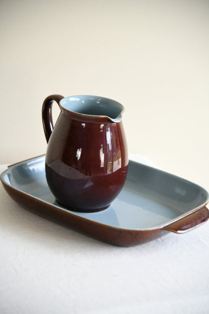 Denby Stoneware Jug and Rectangular Serving Dish