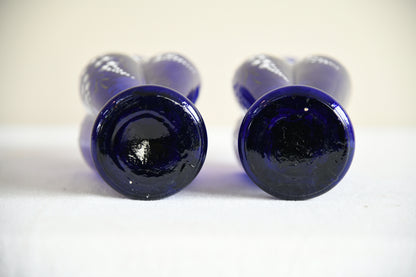 Pair Cobalt Blue Glass Vase