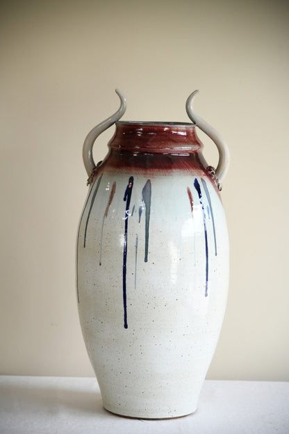 Large Cornish Pottery Vase Stick Stand