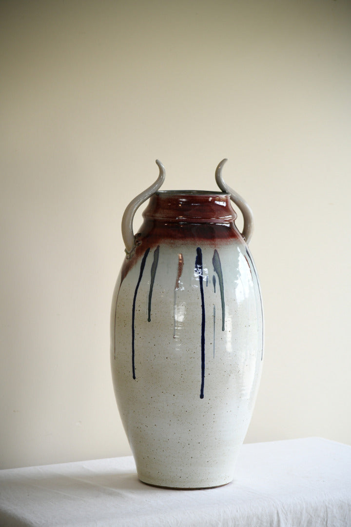 Large Cornish Pottery Vase Stick Stand