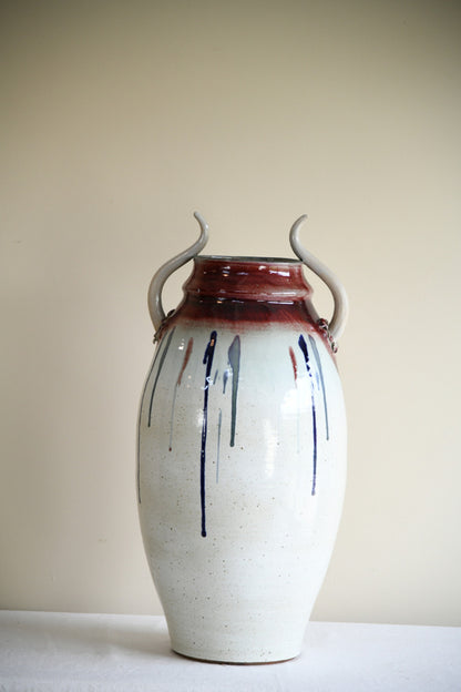 Large Cornish Pottery Vase Stick Stand