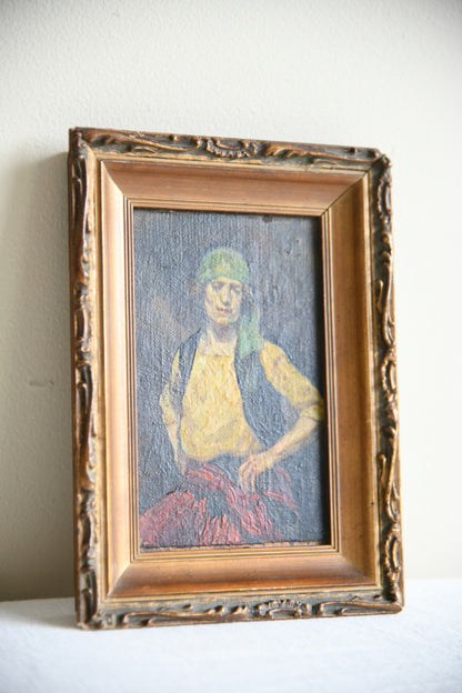 The Gipsy No 3 Small Oil Painting