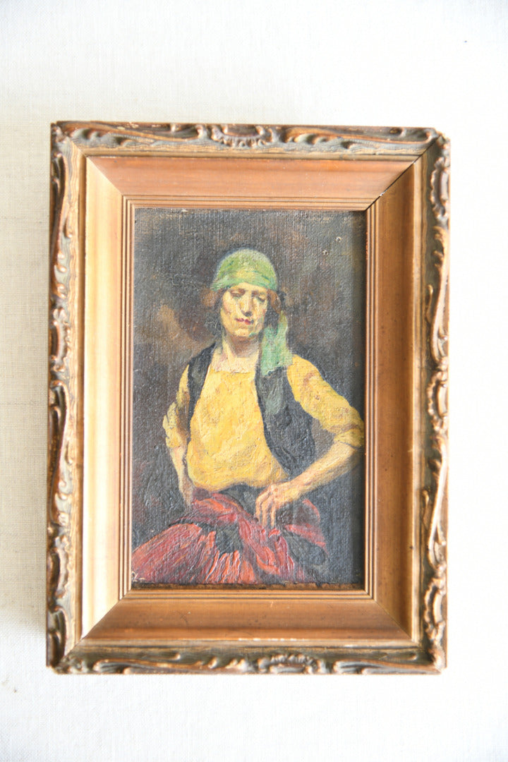 The Gipsy No 3 Small Oil Painting
