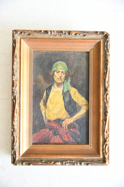 The Gipsy No 3 Small Oil Painting