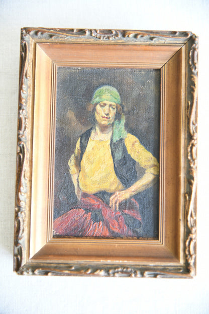 The Gipsy No 3 Small Oil Painting