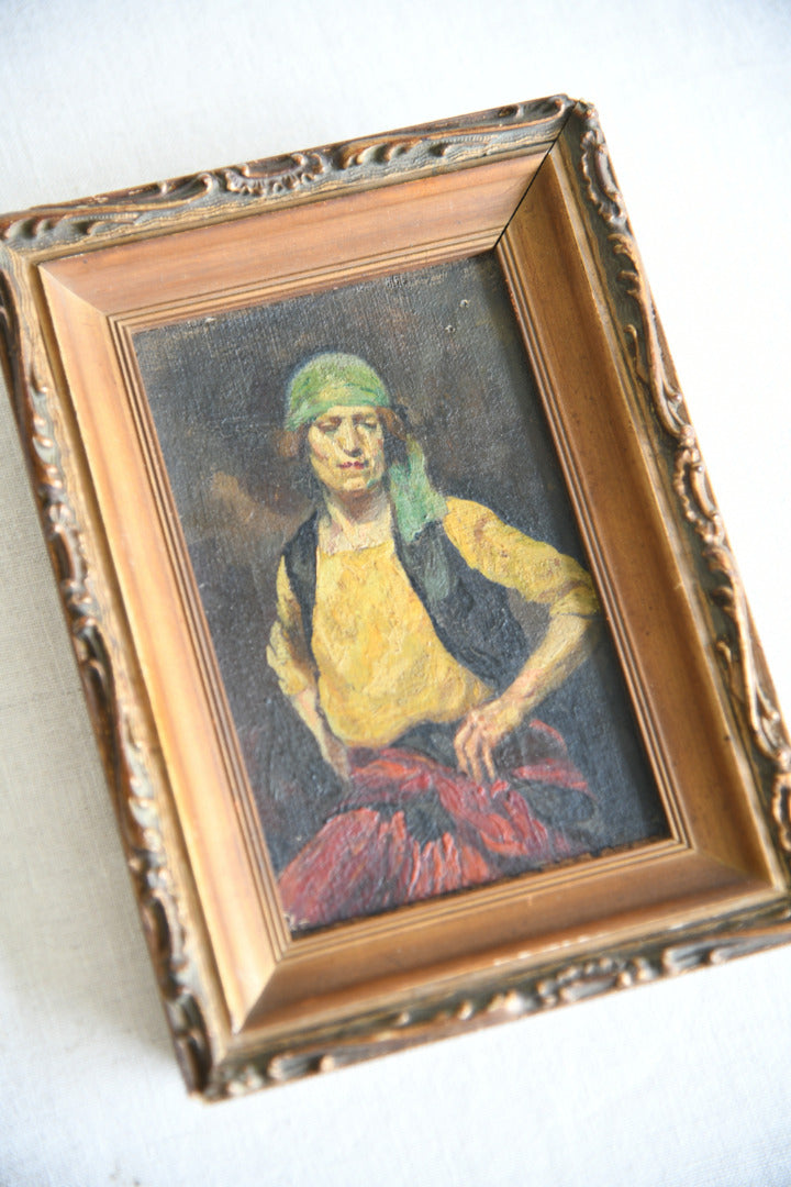 The Gipsy No 3 Small Oil Painting