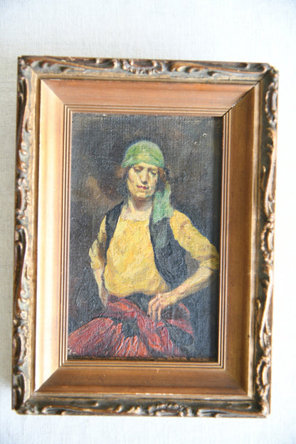 The Gipsy No 3 Small Oil Painting