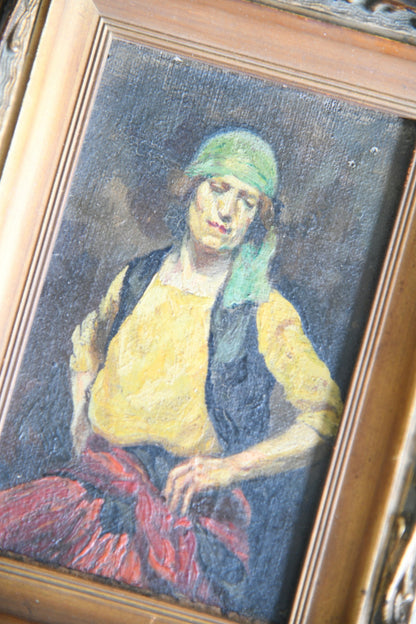 The Gipsy No 3 Small Oil Painting