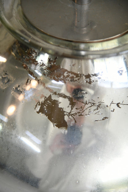 Large Mercury Glass Jar Lamp