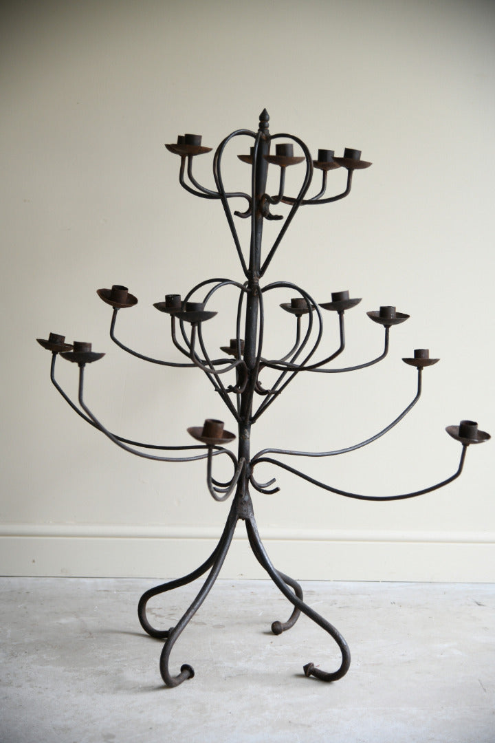 Large Decorative Wrought Iron Candelabra
