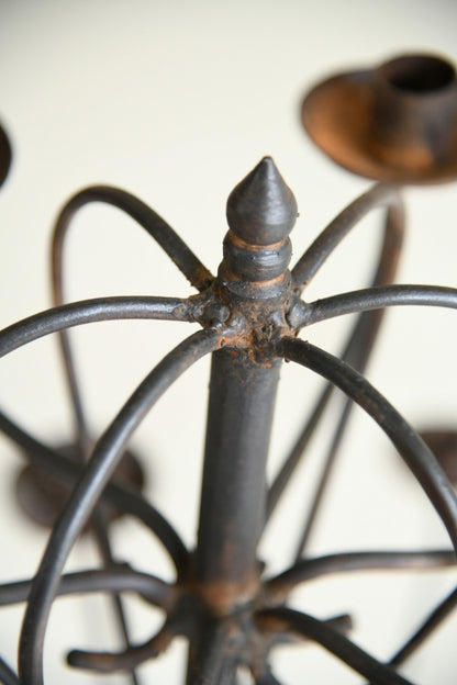Large Decorative Wrought Iron Candelabra