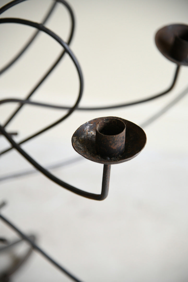 Large Decorative Wrought Iron Candelabra