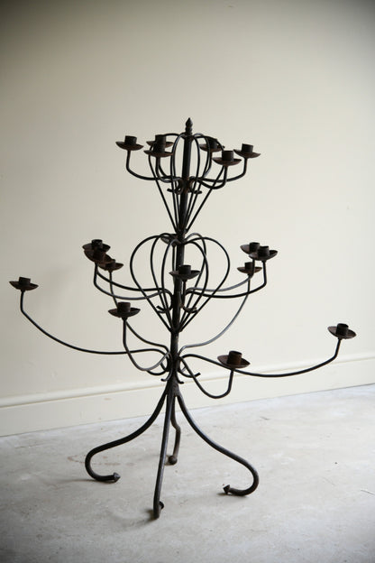 Large Decorative Wrought Iron Candelabra