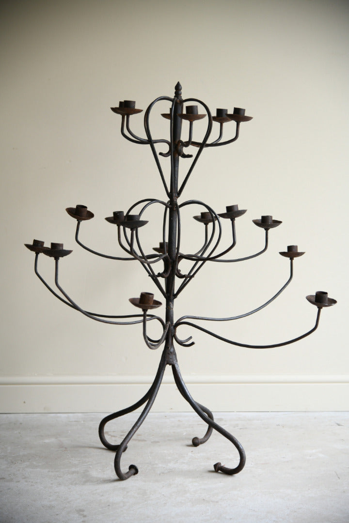 Large Decorative Wrought Iron Candelabra
