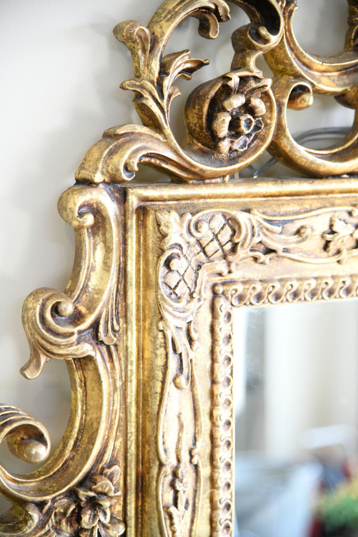 Gilt Rococo Style Wall Mirror