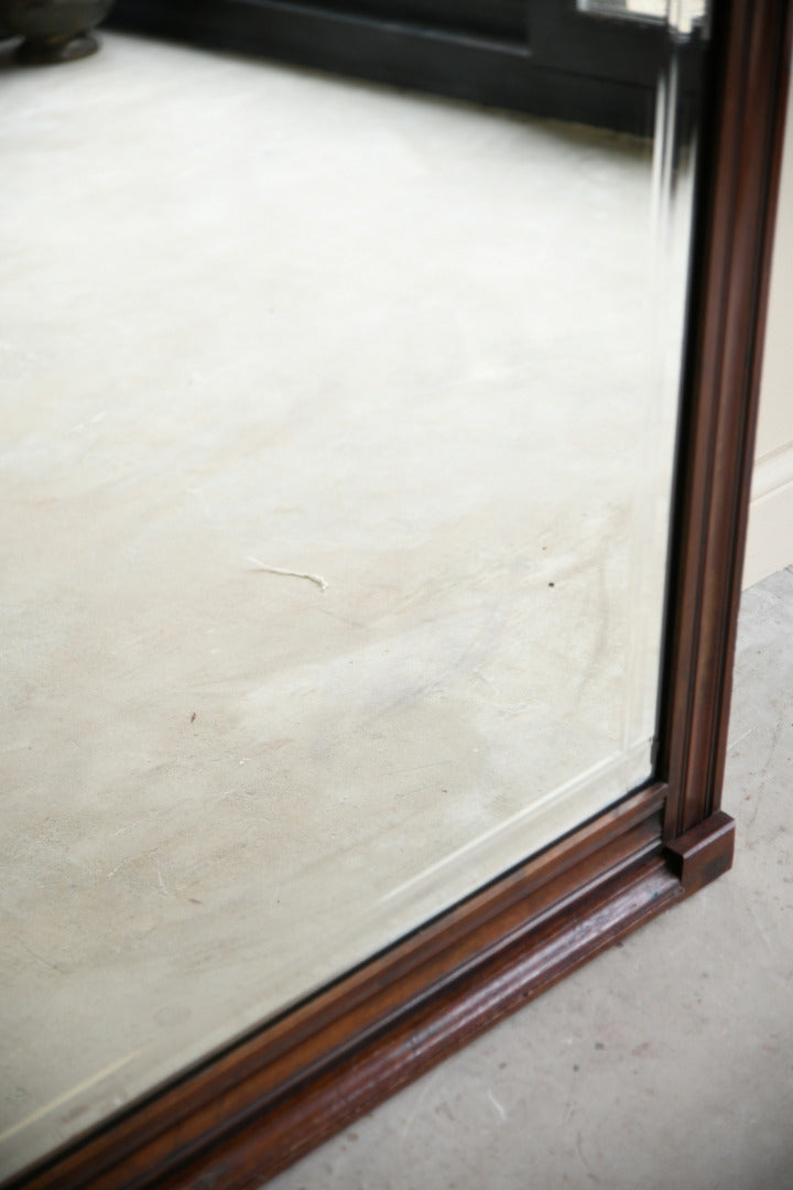 Large Early 20th Century Mahogany Wall Mirror