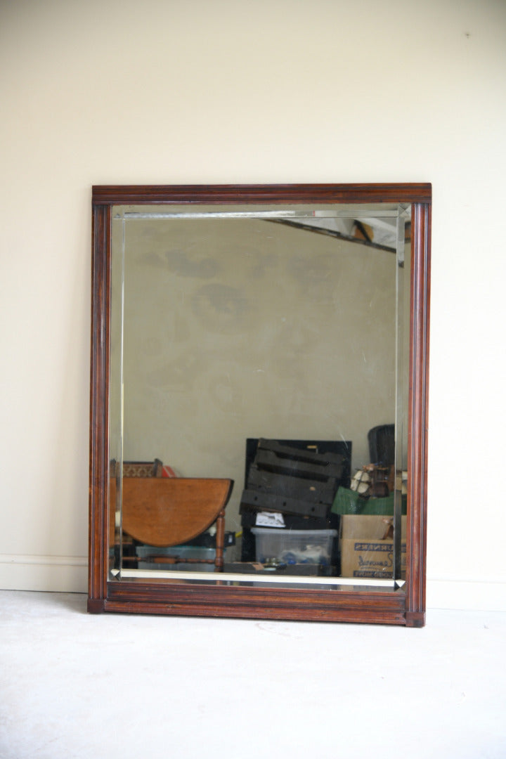 Large Early 20th Century Mahogany Wall Mirror