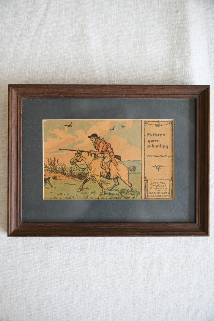 Vintage Fathers Gone A Hunting Print