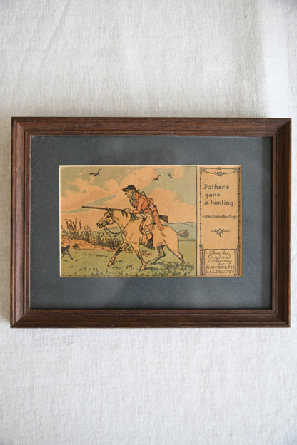 Vintage Fathers Gone A Hunting Print