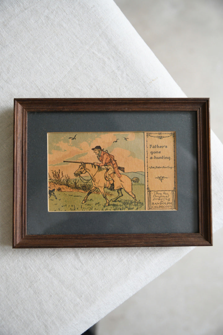 Vintage Fathers Gone A Hunting Print