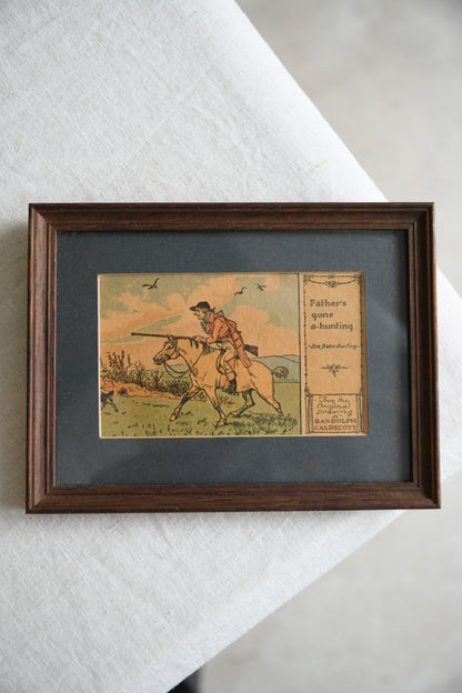 Vintage Fathers Gone A Hunting Print