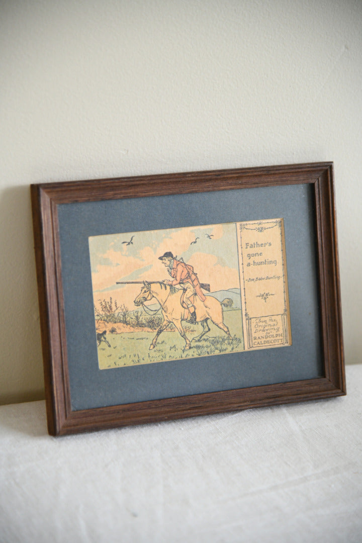 Vintage Fathers Gone A Hunting Print