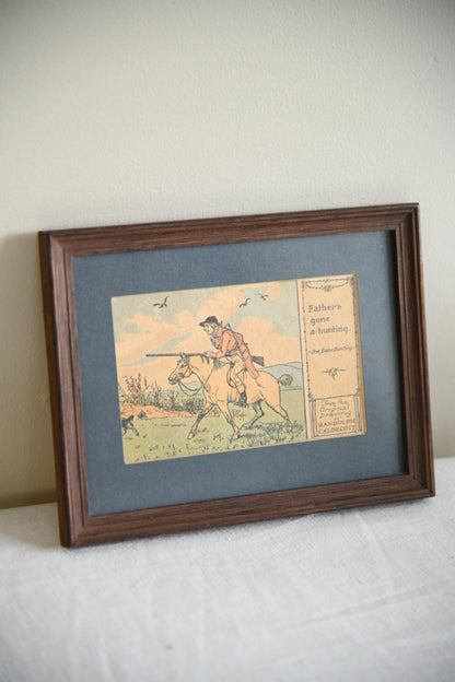 Vintage Fathers Gone A Hunting Print