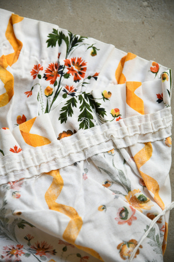Pair Vintage French Fabric Romanex de Boussac Guirlandes