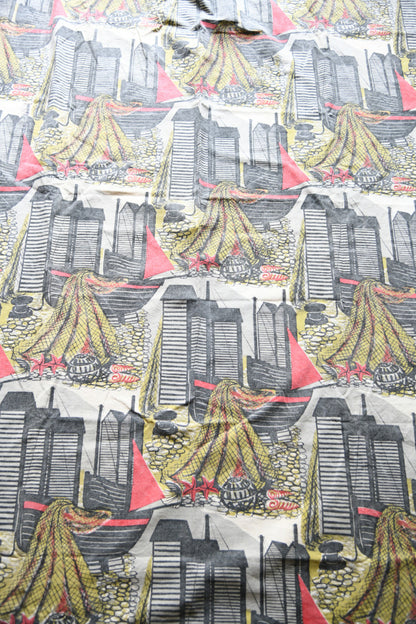 Vintage Robert Tavener Fishermans Dream Fabric Curtain