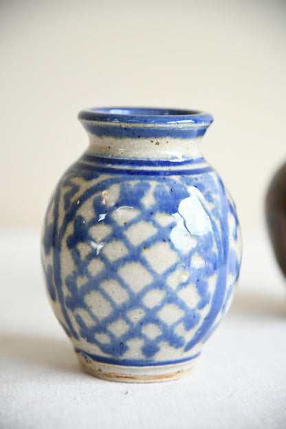 Pair Nic Harrison Trelowarren Pottery Pots