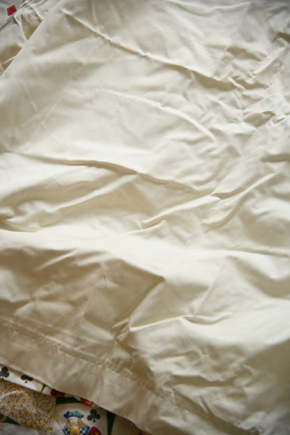 Pair Vintage Playing Card Fabric Curtains