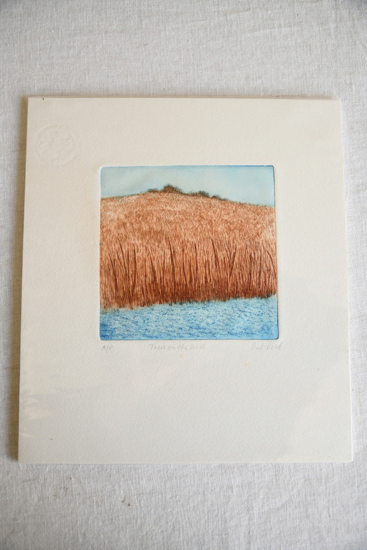 Pat Reid - Trees on The Hill Etching