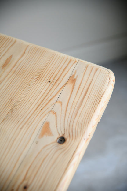 Large Rustic Pine Farmhouse Kitchen Table