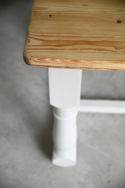 Large Rustic Pine Farmhouse Kitchen Table