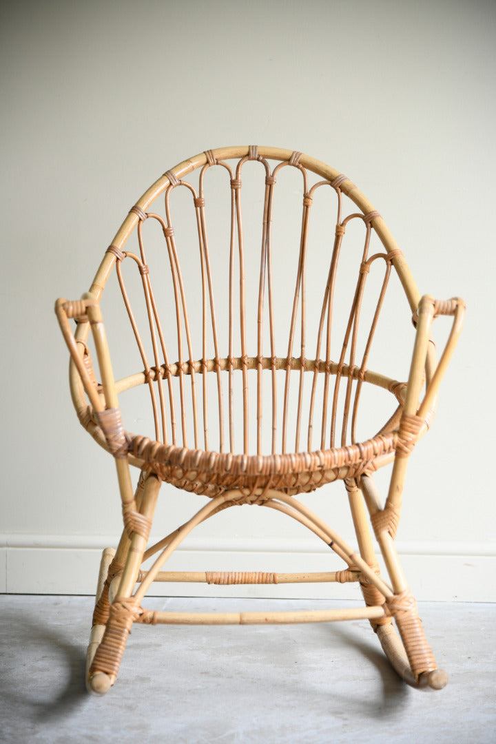 Vintage Bamboo Rocking Chair