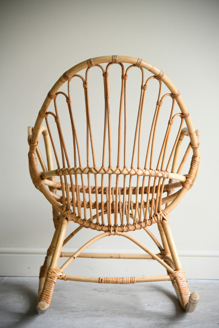 Vintage Bamboo Rocking Chair