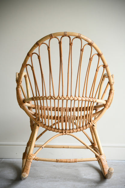 Vintage Bamboo Rocking Chair