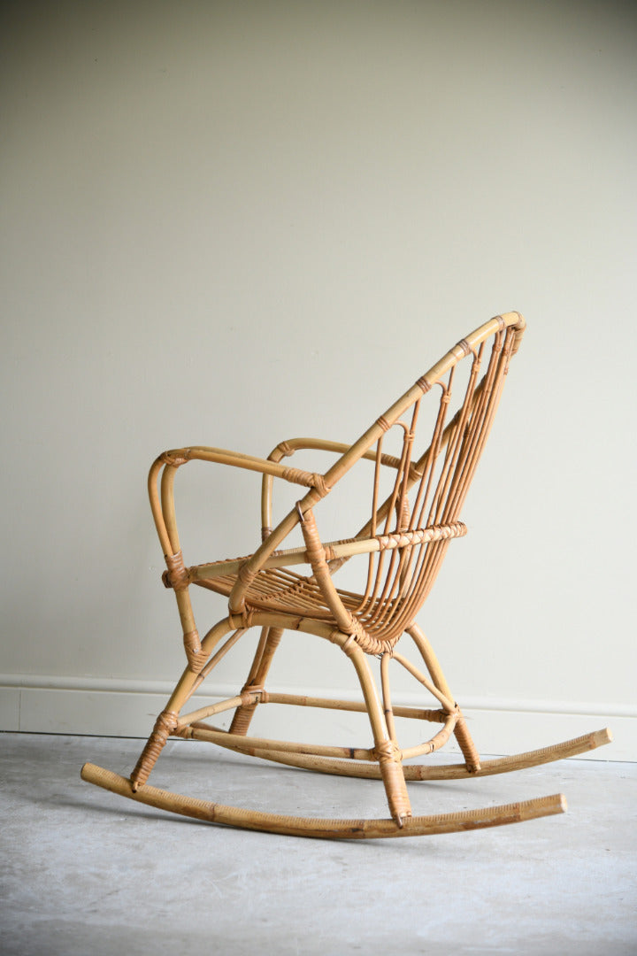Vintage Bamboo Rocking Chair