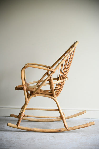 Vintage Bamboo Rocking Chair